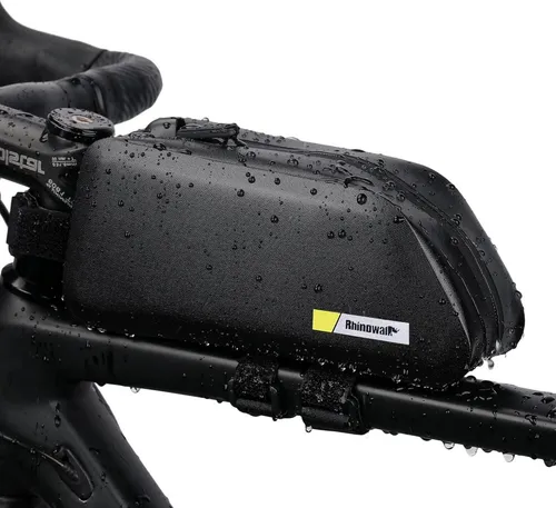 Fahrradtasche Rahmentasche 1.5L Wasserdicht Schwarz für 7.2 Zoll - Praktische Gepäckträger-Tasche mit 1.5L Volumen, wasserdicht und ideal für Ausflüge. Perfekt für Ihr Smartphone und wichtige Utensilien.