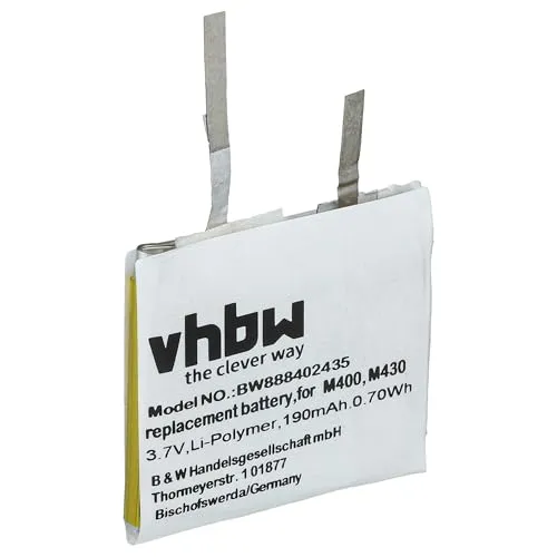 Produktbild vhbw Akku kompatibel mit Polar M400, M430 Smartwatch Uhr Fitnessarmband (190mAh, 3,8V, Li-Polymer)