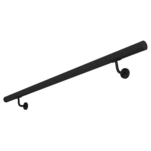 V2Aox Handlauf Edelstahl 70 cm - Treppengeländer in Anthrazit - Hochwertiger Wandhandlauf aus Edelstahl, ideal für Treppen. Mit einer Gesamtlänge von 70 cm bietet er Sicherheit und Stabilität in modernem Design.