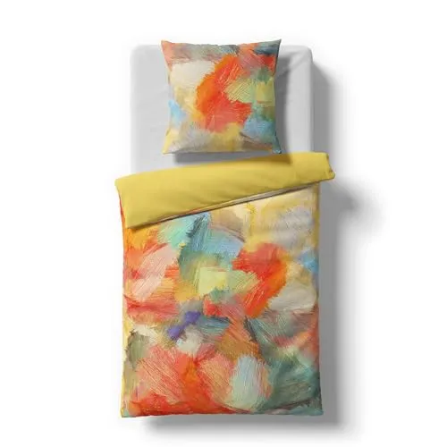 fleuresse Bettwäsche Provence Cassis - Halbleinen Set 80x80 + 135x200 cm - Bettwäsche-Sets aus hochwertigem Halbleinen für ein angenehmes Schlafklima und stilvolles Design in Provence Cassis.