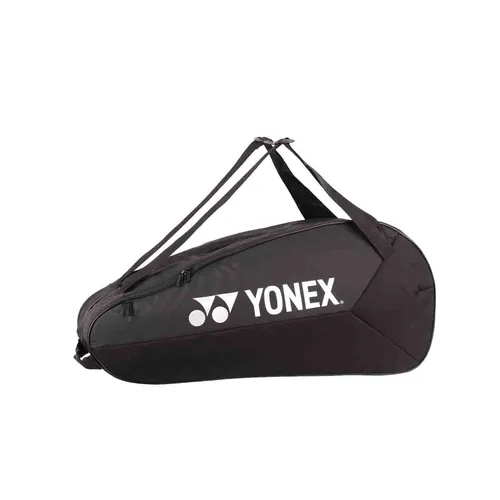 Yonex Racketbag Team Racquet 2025 schwarz - Tennisschlägertasche mit 2 Hauptfächern für bis zu 6 Schläger, ideal für Freizeitspieler. Praktisches Rucksacktragesystem und seitliches Zubehörfach.