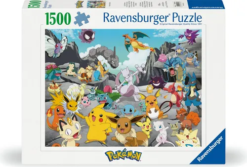 Pokémon 12000726 - Pokémon Classics Puzzle, hochwertiges Ravensburger Puzzle für alle Puzzler von Anfänger bis Profi