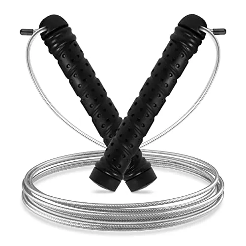 Springseil aus Stahl Professional Studio Qualität mit herausnehmbaren Gewichten Sprungseil