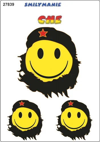Aufkleber Smily Che 3er-Set 150 x 105 mm Sticker Autocollant