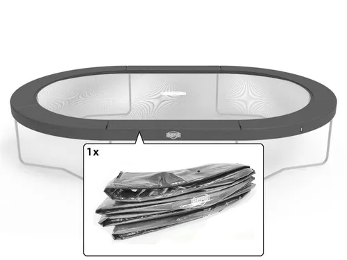 BERG Schutzrand für Grand Elite Regular 520 Trampoline, grau - Trampolin-Zubehör mit hochwertigem Schutzrand für Sicherheit und Stil. Ideal für unbeschwerten Trampolinspaß und minimiert Verletzungsrisiken. Passend für Modelle bis Baujahr 2021.