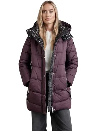 Street One Damen Jacke mit Abnehmbarer Kapuze - Modische Steppjacke mit abnehmbarer Kapuze, seitlichen Reißverschlusstaschen und angenehm gefüttertem Innenleben. Ideal für kühle Tage.