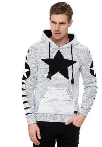 Rusty Neal Kapuzensweatshirt mit großem Stern-Design