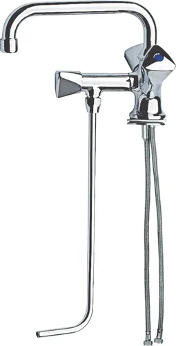 Gastronomie Mischbatterie Hochdruck für 1 Becken mit Unterspülrohr - Spültechnik - Hochwertige Mischbatterie mit hygienischer verchromter Oberfläche, ideal für professionelle Küchen und direktes Anschließen eines Gläserspülers.