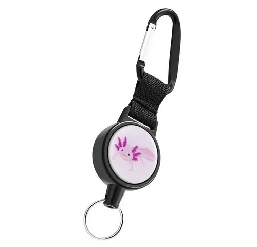 WEBBOMB Schlüsselanhänger Ausweis Jojo mit Stahlseil ausziehbar Schlüsselrolle Ausweishalter