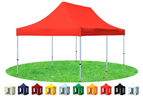 Stabilezelte Faltpavillon 3x6 Meter Prof. Plus+ rot in rot von Stabilezelte