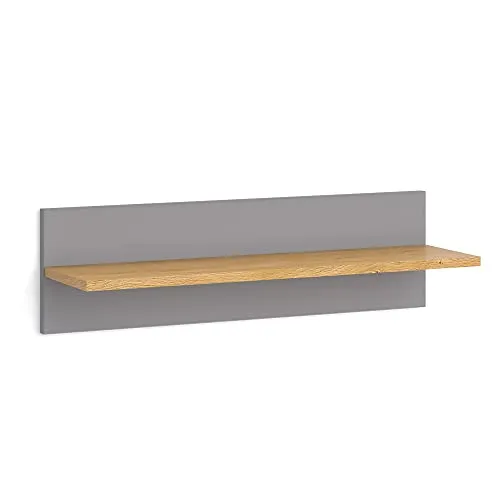 VitaliSpa® Wandregal Malia, Grau - Wandregal in modernem Grau, ideal für platzsparende Aufbewahrung mit 1 Ablagefläche und einer Tragkraft von bis zu 2 kg. Perfekt für jedes Wohnambiente.