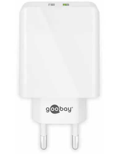 GOOBAY USB/QC-Lader 44957, 2-fach, 2+3 A, 28 W, weiß