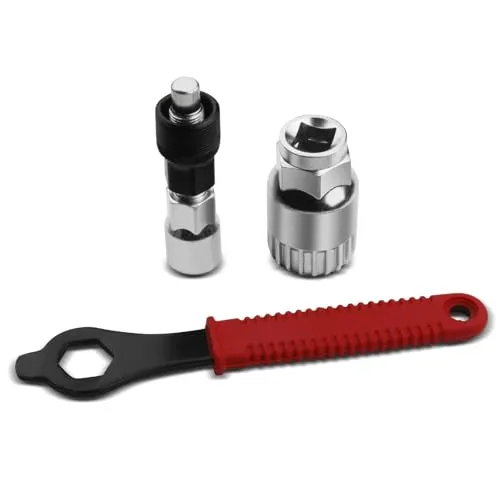 Meritaipolw Fahrrad Kurbelabzieher Und Tretlager Abzieher Mit 16-mm-Schraubenschlüssel, Fahrrad Kurbelabzieher-Werkzeug, Kurbelarmabzieher-Schraubenschlüssel-Reparaturwerkzeug-Set