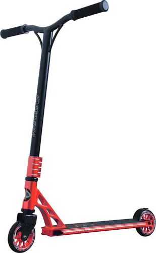 Stunt Scooter FLIP WHIP metallic red - Cityroller mit robustem 6061-Aluminiumdeck und 110mm Hi-Rebound Rädern für extreme Tricks und Stunts. Ideal für Anfänger und Profis, bietet optimale Stabilität und Sicherheit.