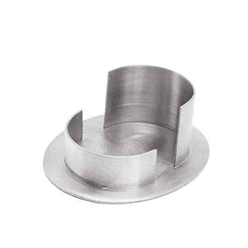 NKlaus Kerzenhalter oval aus Messing vernickelt - Eleganter Kerzenständer für Hochzeiten und Taufen, mit einer Höhe von 3,5 cm und einem stabilen Fuß von 10x8 cm, ideal für stilvolle Dekoration.