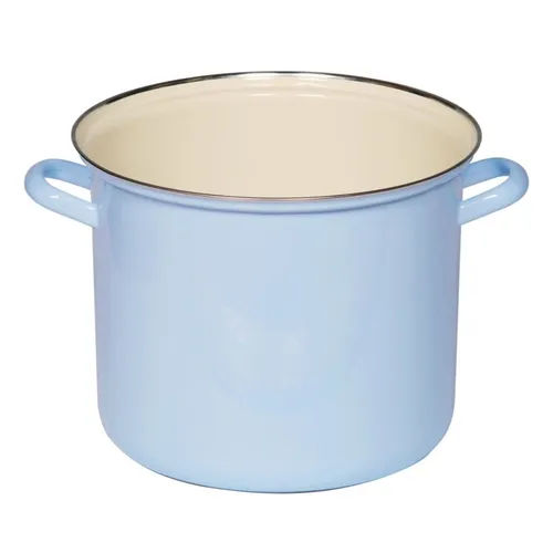 Riess Kochtopf CLASSIC Pastell 8 l mit Chromrand - Kochtöpfe in pastellfarbenem Design, ideal für stilvolles Kochen und Servieren, 8 l Fassungsvermögen für große Portionen.