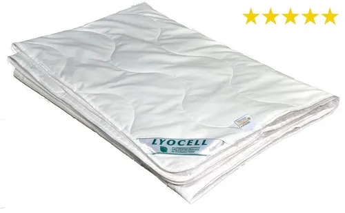 Sommerdecke super leicht Lyocell Tencel 200x200 cm - Bettdecken aus 100% Naturmaterialien, super leicht mit Körpersteppung für optimalen Schlafkomfort, maschinenwaschbar und trocknergeeignet.