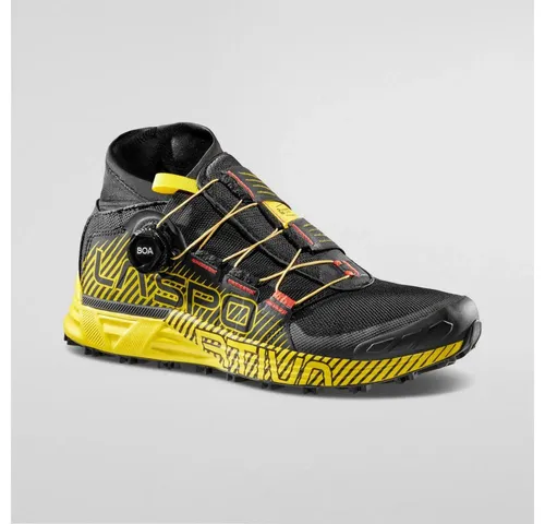 La Sportiva Cyklon Herren Mountain Running Schuhe, Größe 9 UK / 43, Schwarz/Gelb - Laufschuhe für Skyraces und technische Geländeläufe, ausgestattet mit dem innovativen BOA Fit System für optimale Stabilität und Passform auf anspruchsvollem Terrain.