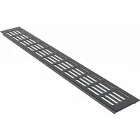 MS Beschläge Alu-Lüftungsgitter 80 x 200 mm Anthrazit RAL 7016 Luftgitter