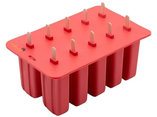 ZOLLNER24 Eisform, 12-tlg - BPA frei für 10 leckere Eis - Eisformen für kreative Sommerleckereien, BPA-frei und spülmaschinenfest, ideal für die ganze Familie.
