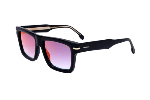 Carrera Unisex Sonnenbrille CARRERA305-S-807-54, 54 mm - Moderne, rechteckige Sonnenbrille mit 100 % UV-Schutz. Stilvoller schwarzer Rahmen aus Acetat, ideal für jeden Anlass. Perfekt für modebewusste Unisex-Träger.