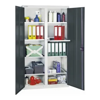 Stumpf Werkzeug- und Materialschrank 3000, 8 Wannen, RAL 7035/7016 - Robuster Materialschrank aus Qualitätsfeinblech, mit 8 höhenverstellbaren Wannen und 5 Jahren Herstellergarantie – ideal für Werkstätten und Betriebe.