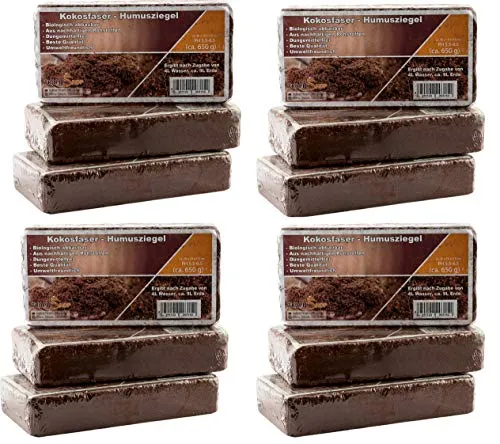 Kokoseinstreu Bodengrund, Terrarienerde für Reptilien - einfach portionierbare Kokoserde - XXL Humusziegel als Terrarium Einstreu Cocoground Kokosgrund Kokoshumus Kokosziegel Kokosfaser Briketts für Terrarien, Bodengrund für Tropenterrarien (108L)