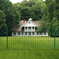vidaXL Maschendrahtzaun Komplettset 20x0,8m - Robuster Gartenzaun aus Stahl - Gartenzäune: Hochwertiger Maschendrahtzaun aus PVC-beschichtetem Stahl, wetterfest und langlebig, ideal für Tiergehege oder als Sichtschutz.