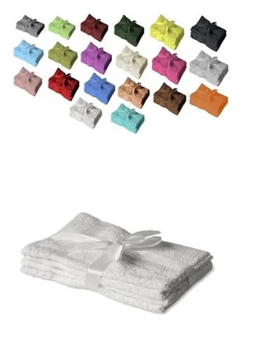 EXKLUSIV HEIMTEXTIL Handtuch 4er Set 50 x 100 cm Weiss