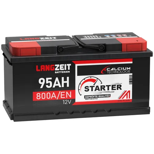LANGZEIT Autobatterie 95AH 12V Starter Batterie