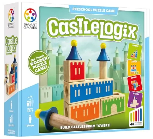 Smart Games - Castle Logix, Preschool Puzzle Game with 48 Challenges, 3+ Years