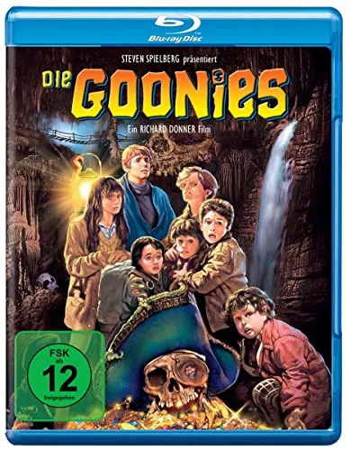 Die Goonies [Blu-ray] - Kultfilm über ein Abenteuer von Freunden, jetzt in brillanter Blu-ray-Qualität, Freigegeben ab 12 Jahren.