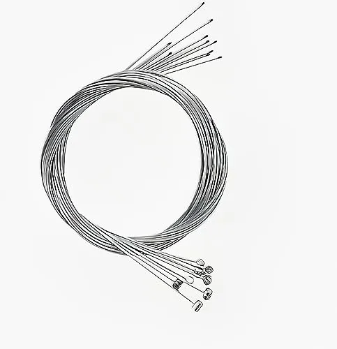 Lelukee Fahrrad Bremskabel, 10 Stück Bremszug Bowdenzugl, Bremsseil Bremsen Kabel für alle Kinds des Fahrrads, Mountainbikes, Citybikes (1,4 mm, 200 cm)