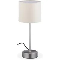 Dimmbare Nachttischlampe Touch, Runde Tischleuchte in Silber - Moderne Tischlampe aus Eisen mit Touch-Dimmschalter, ideal für stimmungsvolle Beleuchtung im Schlafzimmer oder Wohnzimmer.