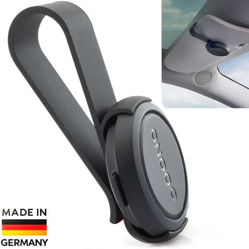Ooono Halterung für OOONO Co-Driver No.2 - Praktische Sonnenblende Halterung - Bluetooth- & Freisprechanlagen, Made in Germany, ideal für sicheres Fahren mit Lautsprecher und LED Leuchte für verbesserten Komfort.
