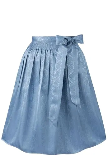 Stockerpoint Corinna Damen Midi Dirndlschürze, hellblau, 52-56 - Dirndlschürzen - Hochwertige gestiftelte Schürze aus Allover Jacquard für einen femininen und gelungenen Auftritt.