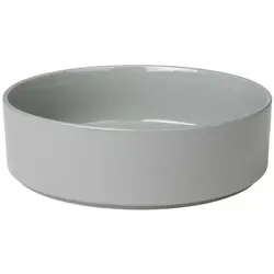 Blomus Schale PILAR 3000 ml Mirage Gray - Schalen & Schüsseln – zeitloses Design aus hochwertigem Steingut, ideal für Frühstück und Snacks, spülmaschinen- und mikrowellengeeignet, jede Schale ein Unikat.
