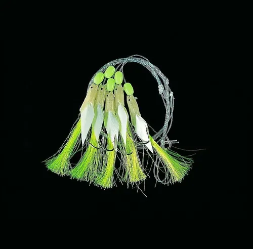 DEGA Shrimp-Paternoster  5 Haken Gr. 2/0, Meeresvorfach Dorschvorfach Seelachs