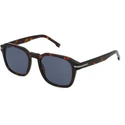 BOSS 1627/S Herren-Sonnenbrille - Sportbrille mit braunem Acetat-Gestell und blauen Kunststoffgläsern, ideal für stilbewusste Männer, die Schutz und Mode kombinieren.
