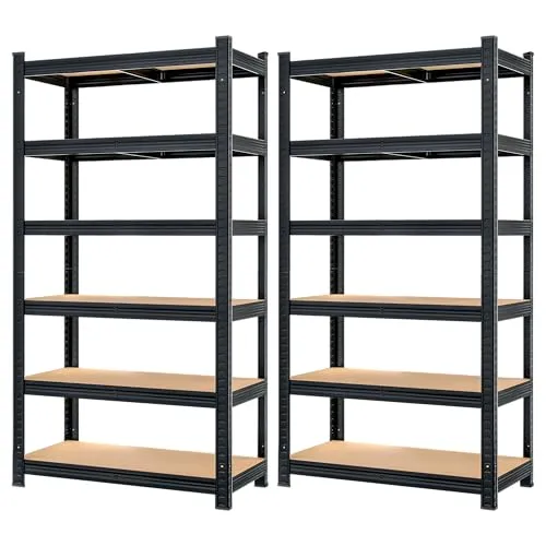 Schwerlastregal Premium 6 Böden 2er Set