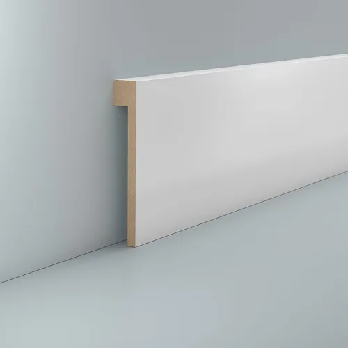 Sockelleiste Abdeckleiste Fliesensockel 16x100 mm Weiß RAL 9016 MDF foliert