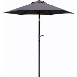 Gardissimo NEW SUNNY Sonnenschirm Ø 180cm Gartenschirm Kurbelschirm anthrazit