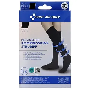 FIRST AID ONLY Kompressionsstrümpfe, geschlossene Spitze schwarz Größe XXL 1 St.