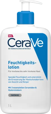 CeraVe Feuchtigkeitslotion 1 l - Rezeptfreie Bodylotion, intensive Feuchtigkeit für trockene Haut