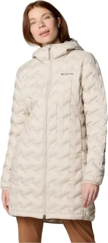 Columbia Delta RidgeTM II Long Mantel Beige S - Funktionsjacke für Damen, ideal für kalte Temperaturen mit 650er-Daunenisolierung und wasserabweisender Beschichtung. Schützt zuverlässig vor Kälte und Nässe.