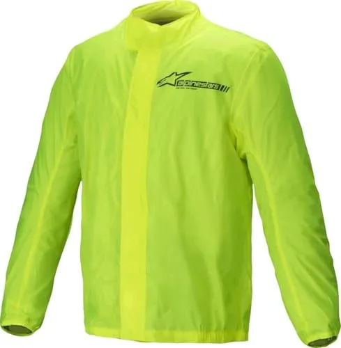 Alpinestars Regenjacke Hurricane V2 Yl Fl - Funktionsjacken, 100% wasserdicht und atmungsaktiv, mit integrierter Tragetasche für einfache Aufbewahrung und optimalen Komfort bei Regen.