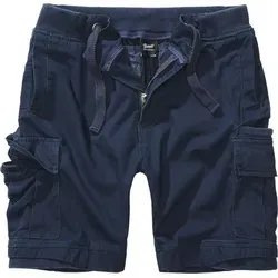 Brandit Packham Vintage Cargo Shorts in Blau, Größe S für Männer - Lässige, robuste Freizeit Shorts aus strapazierfähigem Baumwollmaterial. Der elastische Bund mit Tunnelzug sorgt für optimalen Komfort. Ideal für entspannte Tage im Freien.