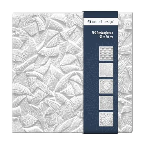 marbet design Wanddekoobjekt ZEFIR WEISS - Deko-Objekte: Leichte und robuste Styropor-Deckenplatten mit Wärme- und Schalldämmung für kreative Raumgestaltung in Feuchträumen.