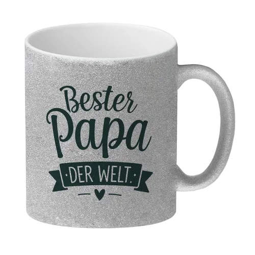 Bester Papa der Welt Glitzer-Kaffeebecher