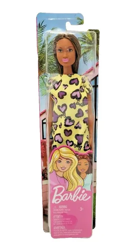 Barbie Puppe Kleid mit Herzdruck Gelb- Neu OVP  2.Wahl *